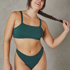 Huha High Rise Thong in Green NWT (size small)